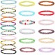 24 Pcs Handmade Beaded Bracelets For Women Adjustable Crystals Stretch Bracelet Colorful Elastic Beaded Anklet Bracelets Set